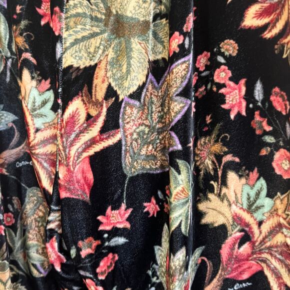 Cara Cara Milano Floral Velvet Wide Leg Pants Tapestry Print M - Picture 6 of 15